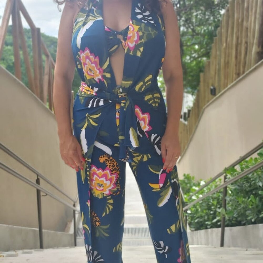 Toucan Tropicana Pant Wrap and Bandeau Set